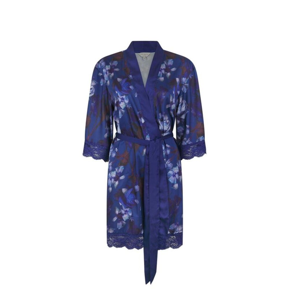 Ted Baker Womens/Ladies Taylor Silk Bathrobe / Dark Blue